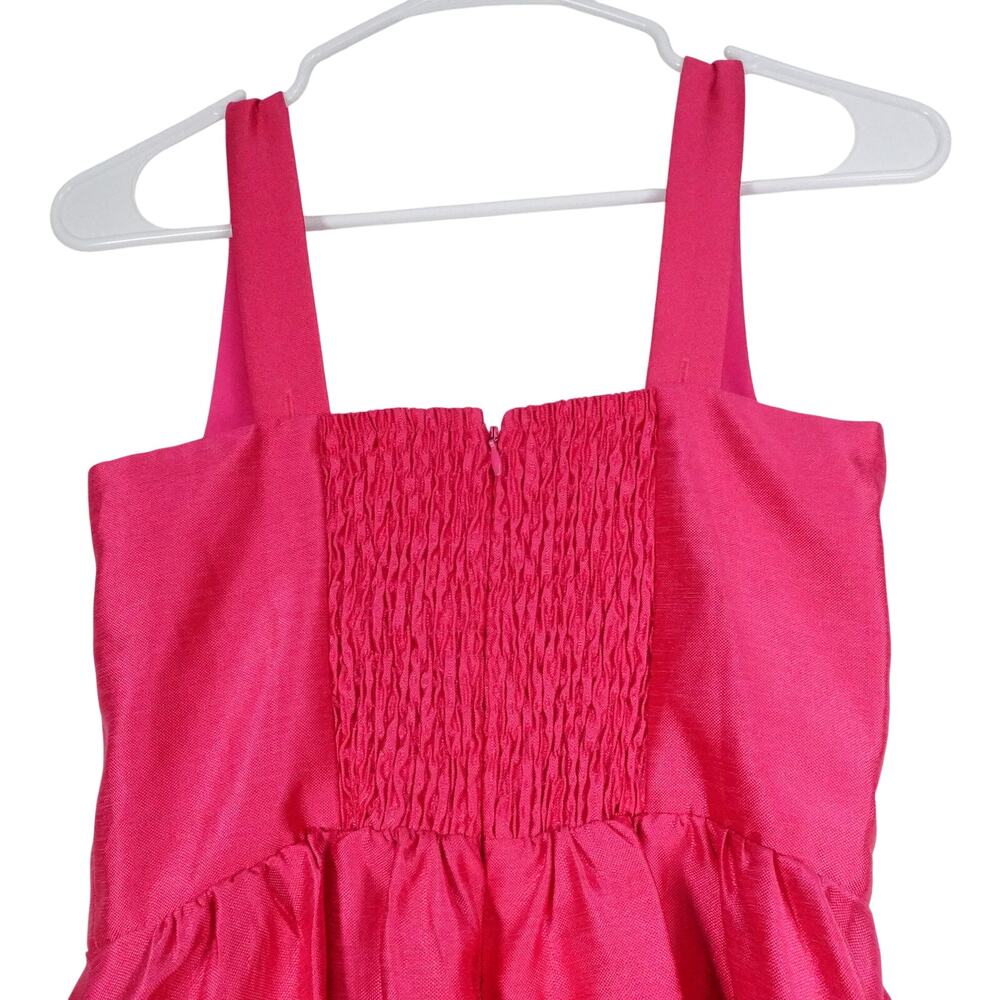 Tuckernuck Hot Pink Satin Square-Neck Midi Dress - Picture 9 of 11